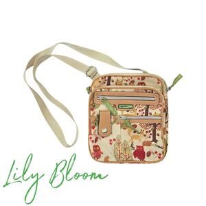 Women's Lily Bloom Owl Cross Body Purse Shoulder Bag